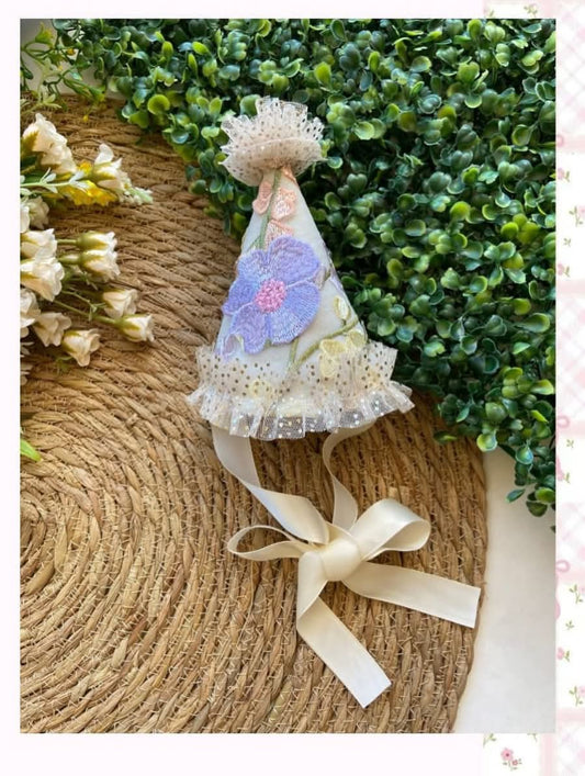 Gorrito flores 3D