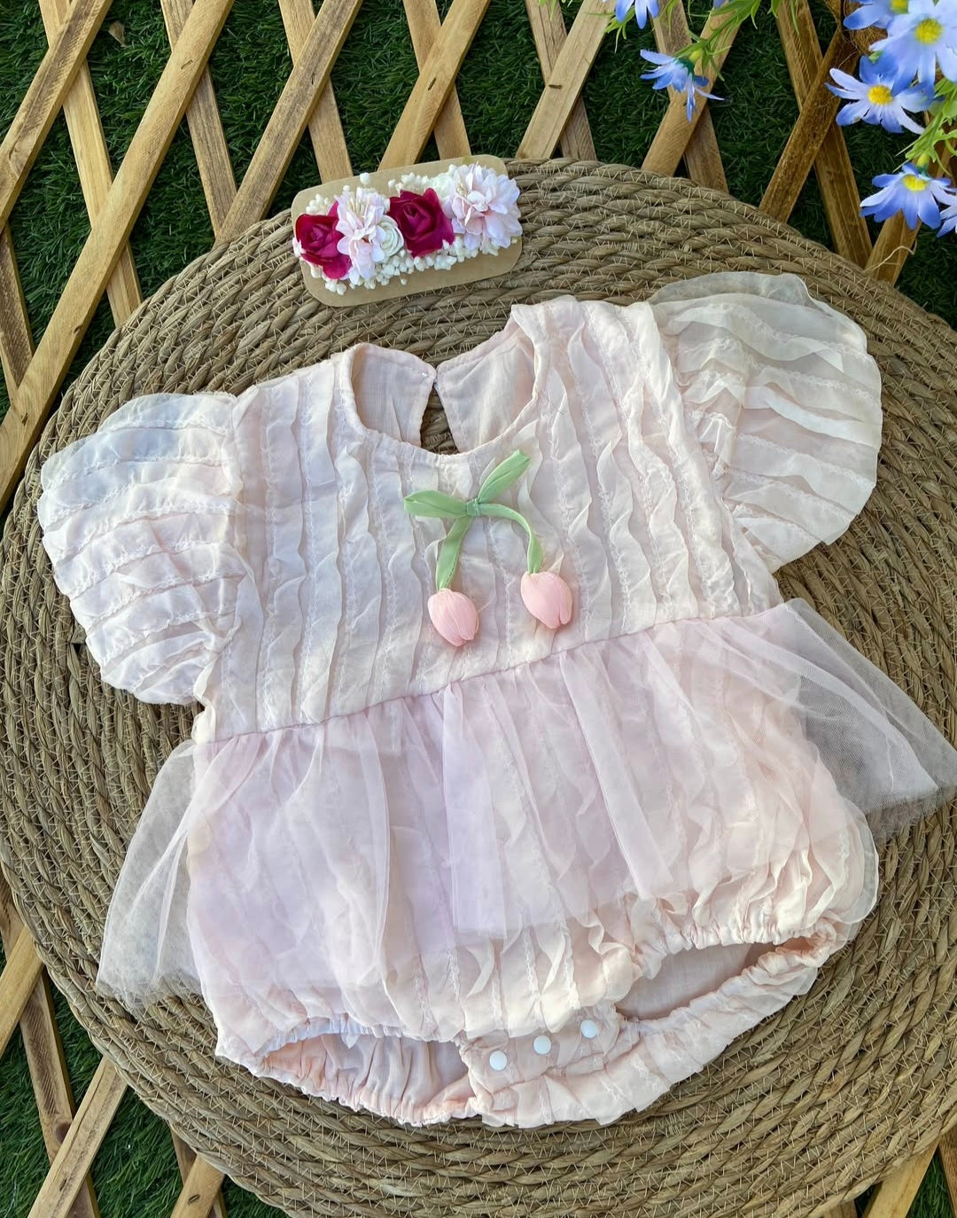 Mameluco rosa tulipan