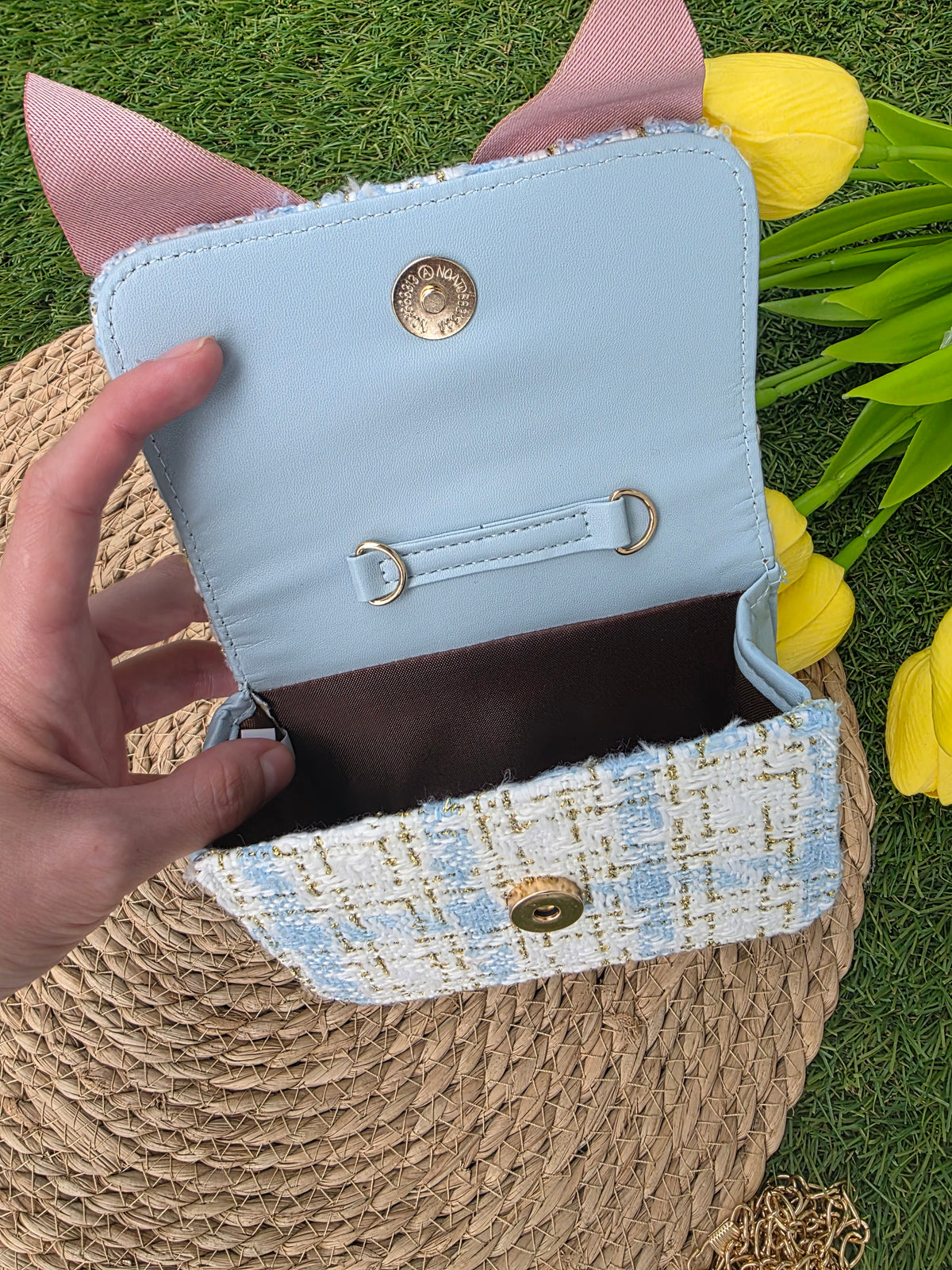 Bolso celeste