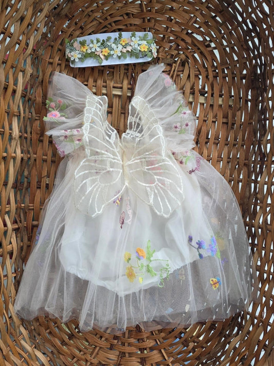 Mameluco mariposa beige