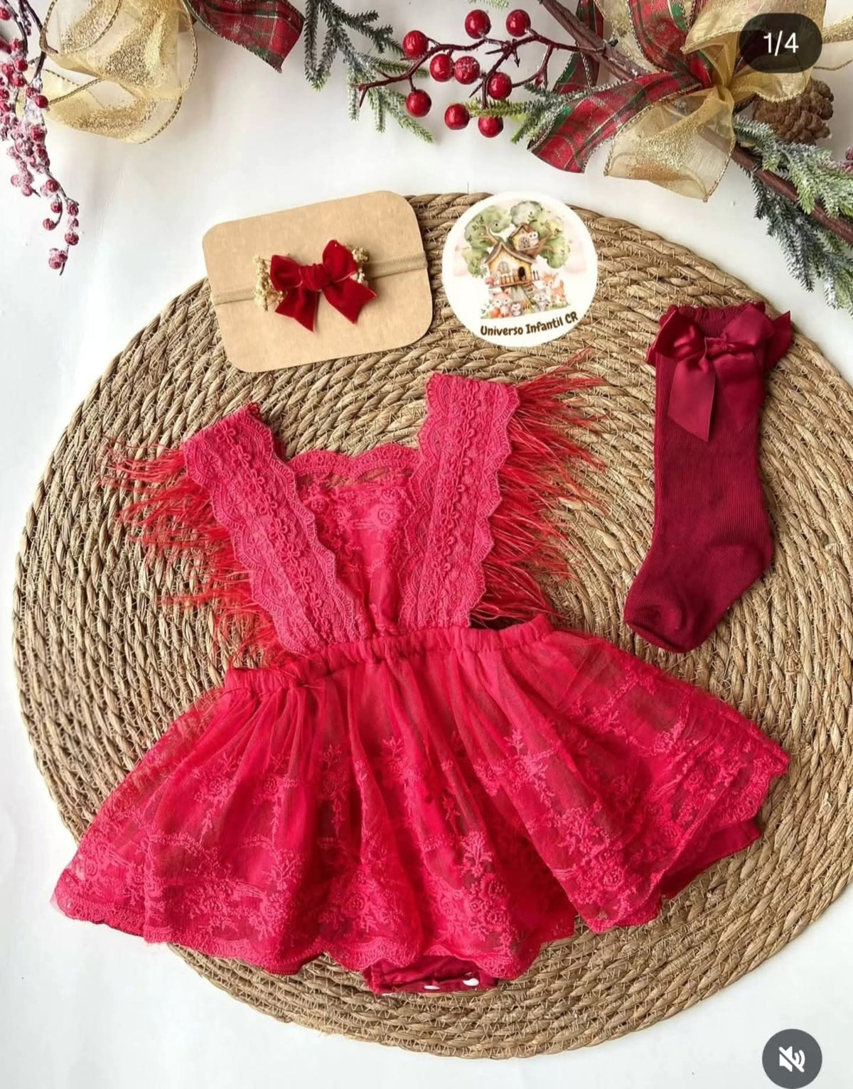 Mameluco plumitas rojo