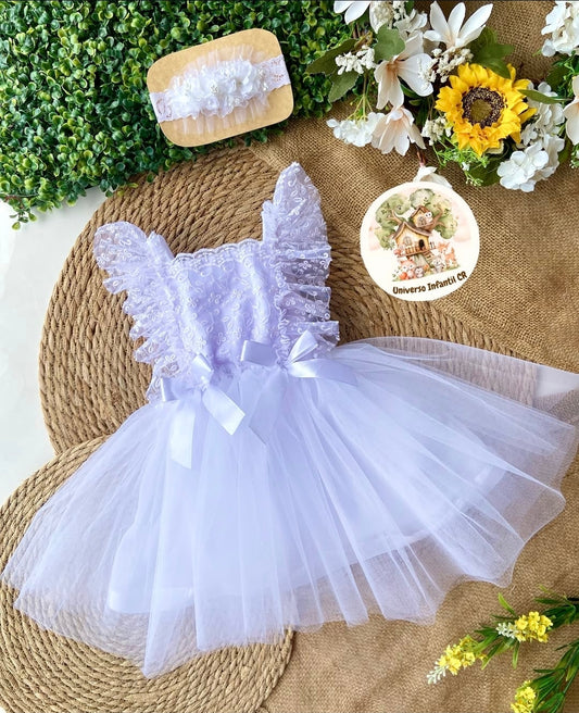 Vestido blanco labrado