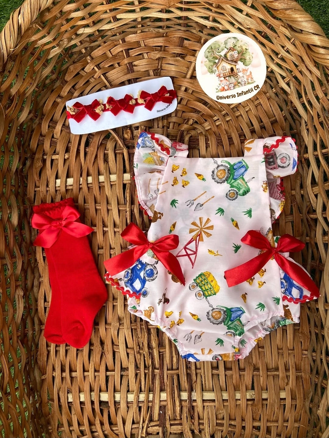 Mameluco estampado granja